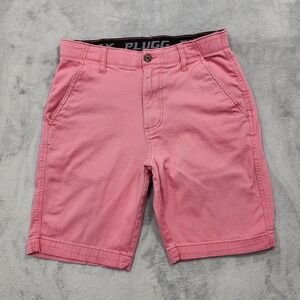 Plugg Shorts Mens 29 Pink Stretch Chino Flat Front 9 Inseam Casual Summer